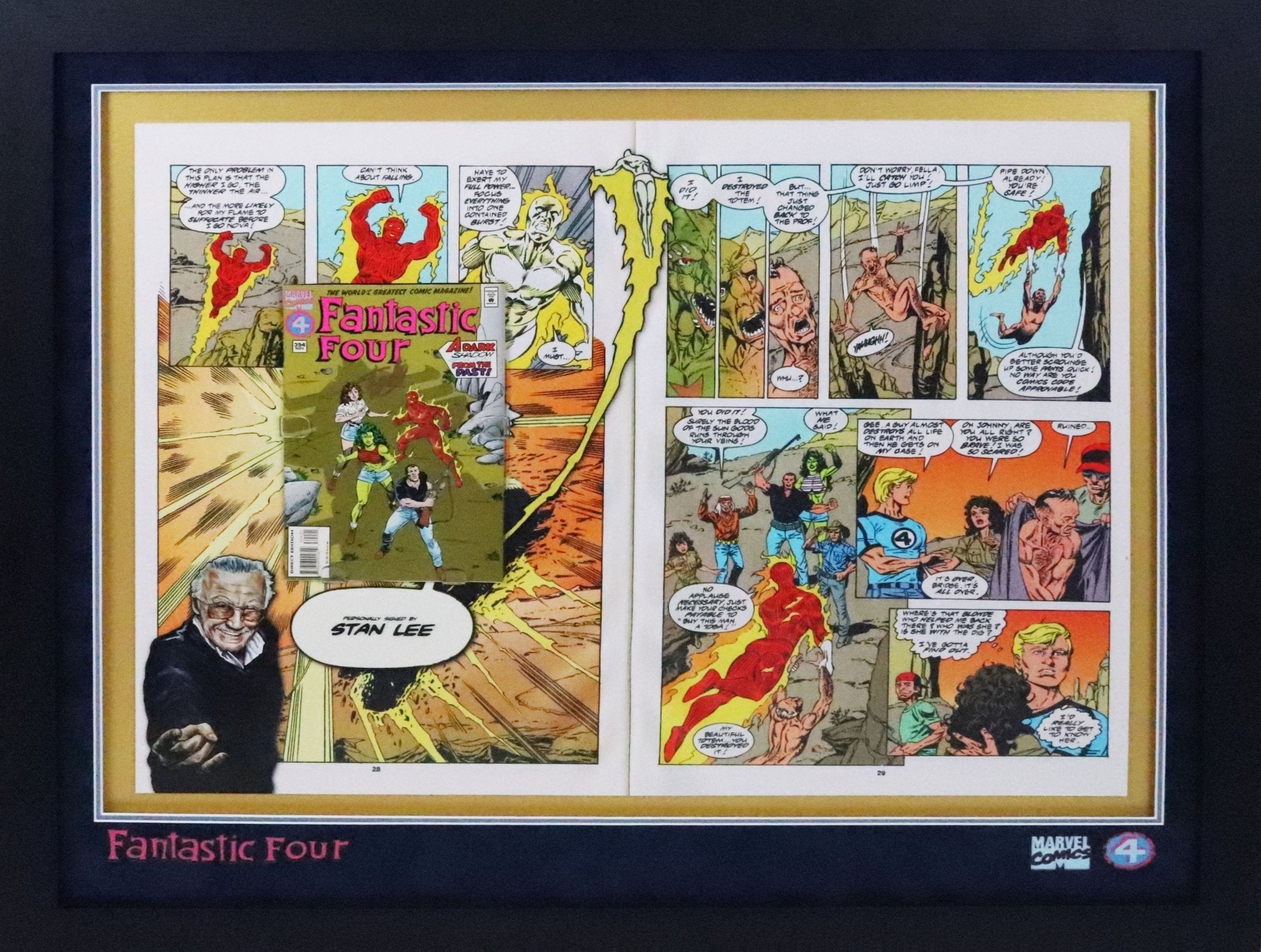 Fantastic Four Comic Signed by Stan Lee - Memorabilia Framers Shop